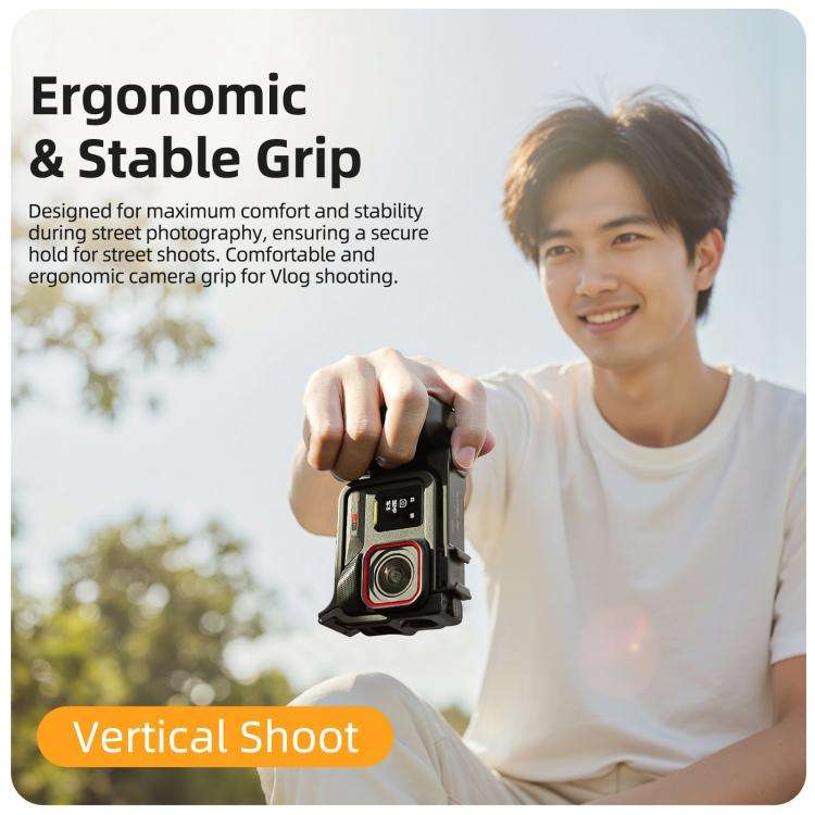 Sunnylife Street Photography Handle Ergonomic Hand Grip Quick Release Shutter Handle for Insta360...