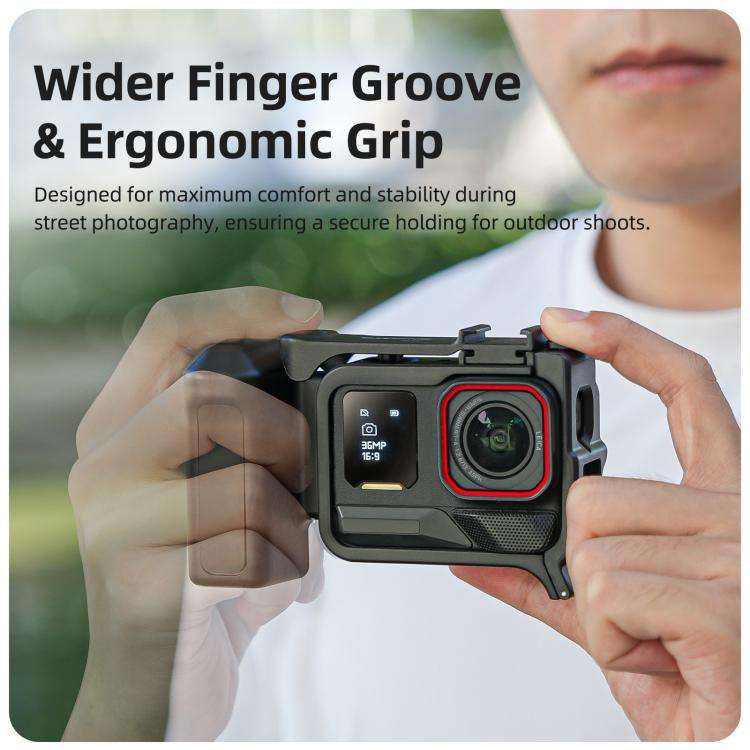 Sunnylife Street Photography Handle Ergonomic Hand Grip Quick Release Shutter Handle for Insta360...