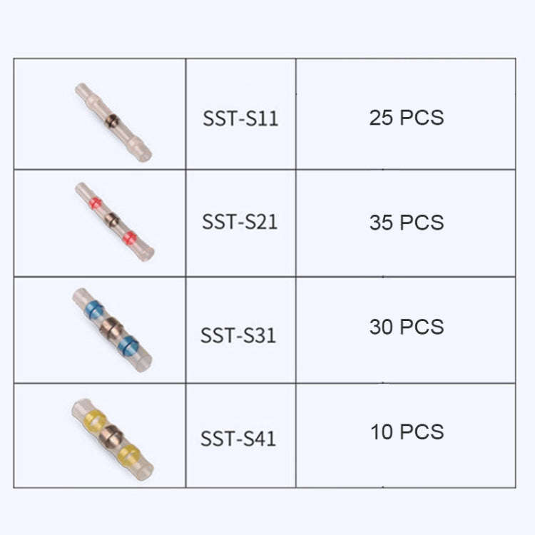 100 PCS / Box Professional Water Resistant Solder Ring Heat-shrinkable Tube, 100 PCS / Set