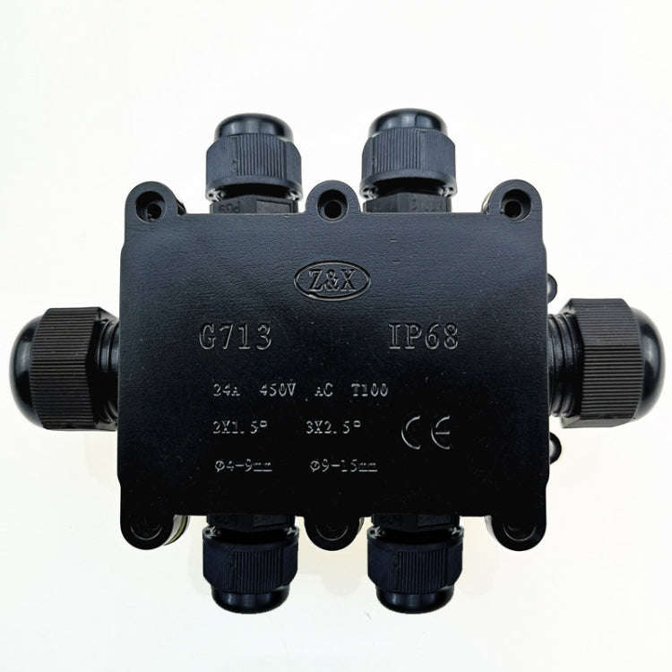 G713 IP68 Waterproof Six-way Junction Box for Protecting Circuit Board, G713-6P