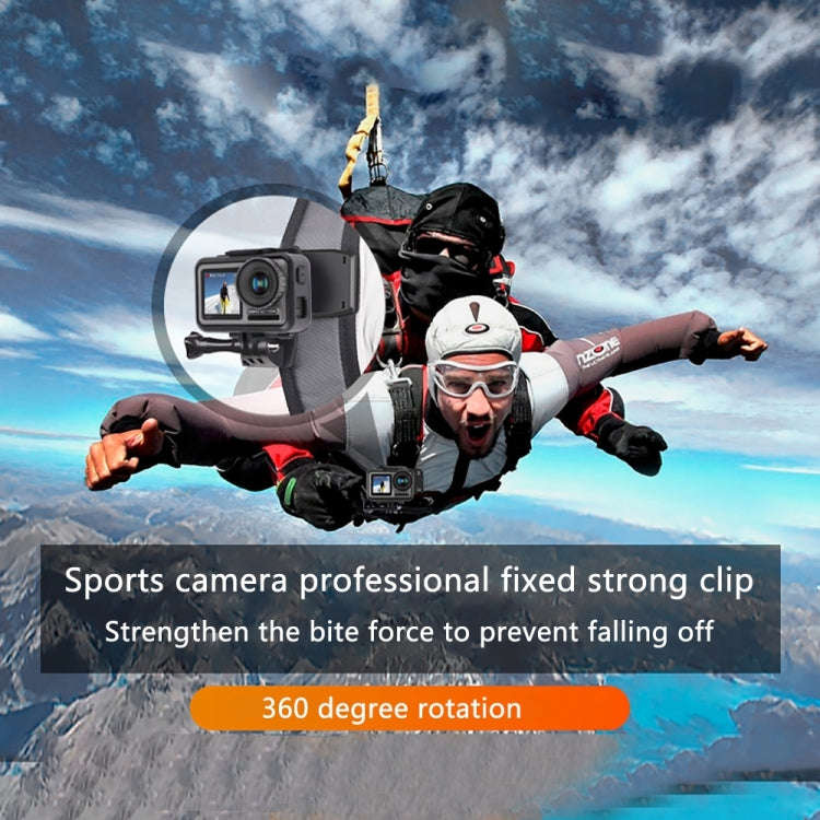 RUIGPRO 360 Degree Rotation Backpack Rec-Mounts Clip Clamp Mount + Phone Clamp for GoPro, Insta36...