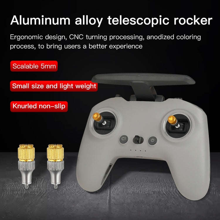 RCSTQ Two-color Retractable Thumb Rocker Joystick for DJI FPV Combo Drone Remote Control, For DJI...