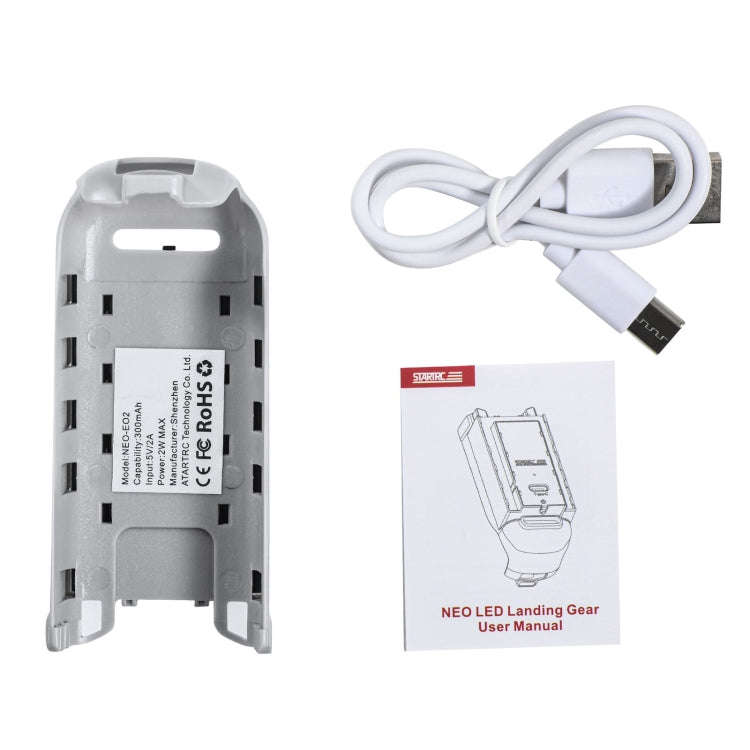 For DJI Neo STARTRC LED Light Folding Anti-fall Heightened Landing Gear Training Rack, For DJI Neo