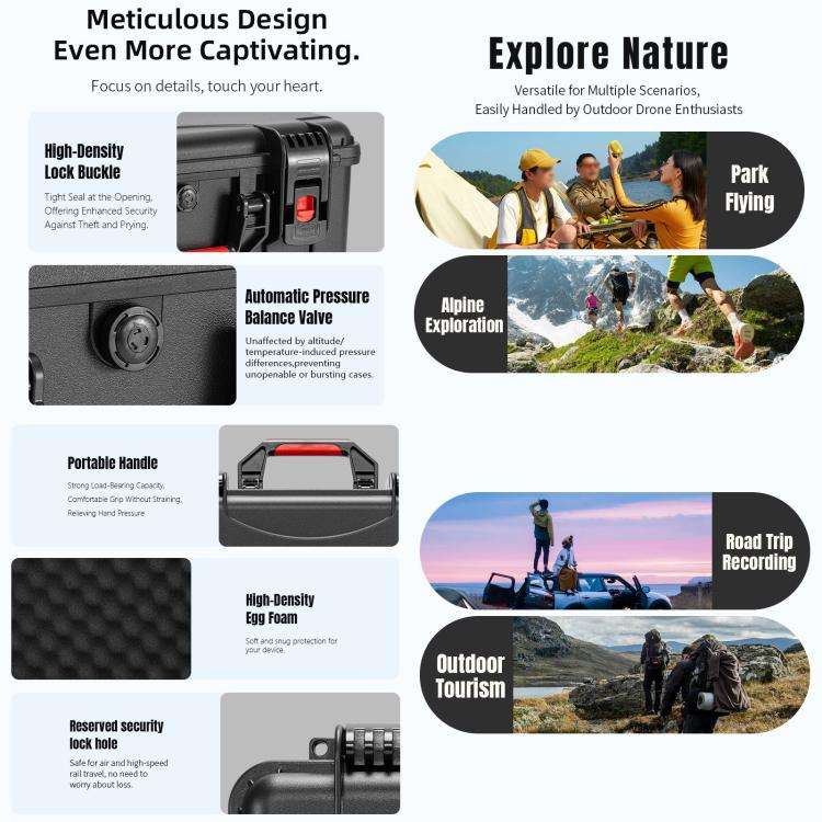 For DJI Avata 360 STARTRC Portable Waterproof Suitcase Motion-Sensing Fly Kit Storage Box, For DJ...