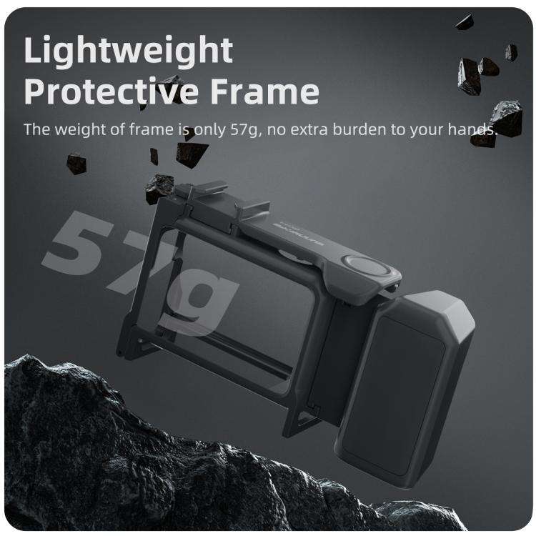 For DJI Action 6 Sunnylife 2-in-1 Detachable Protective Frame & Street Photography Handle Ergonom...