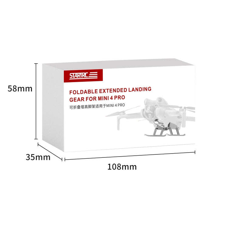 For DJI Mini 4 Pro STARTRC Folding Anti-fall Anti-dirt Heightened Landing Gear Training Rack, For...