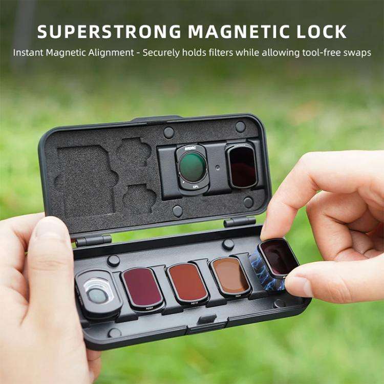 BRDRC Storage Case for DJI Osmo Pocket 3 Filter, TF/SD Card, Wide-Angle & Macro Lens Organizer, F...