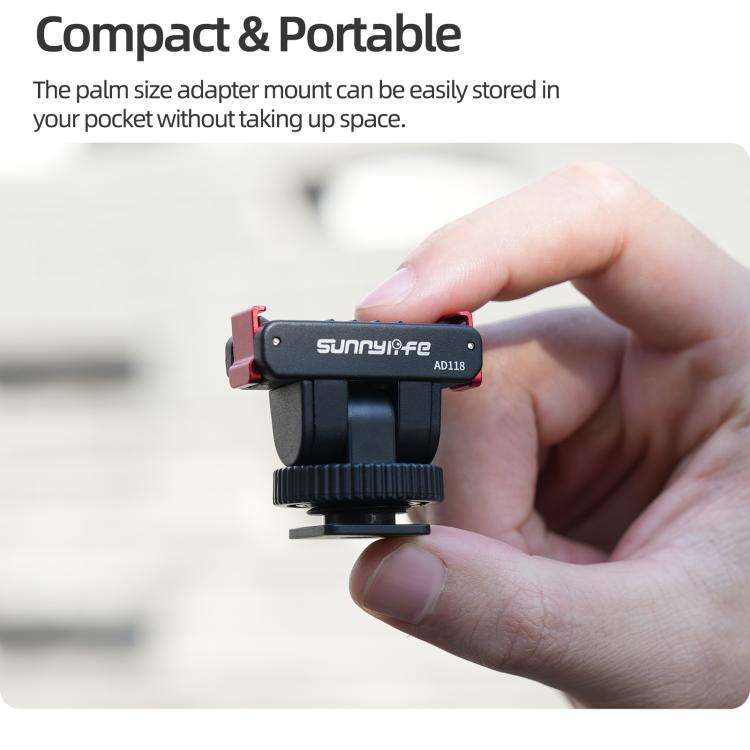Sunnylife AD118 Sunnylife Cold Shoe Magnetic Quick Release Adapter Mount 1/4 180 Tilt Adjustable ...
