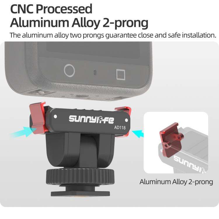 Sunnylife AD118 Sunnylife Cold Shoe Magnetic Quick Release Adapter Mount 1/4 180 Tilt Adjustable ...