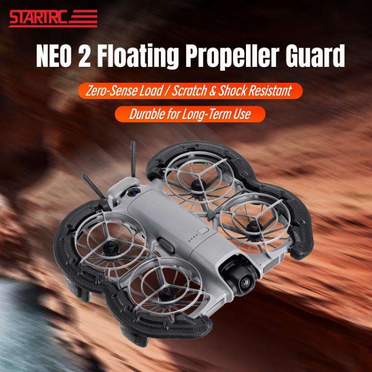 For DJI Neo 2 STARTRC Light Anti-Sink Floating Propeller Guard Bumper, For DJI Neo 2 (Black), For...