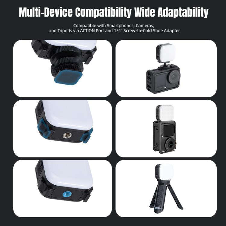 For DJI Osmo Pocket 3 STARTRC Cat Ears Magnetic Three Colors LED Fill Light with Fixed Clamp, For...