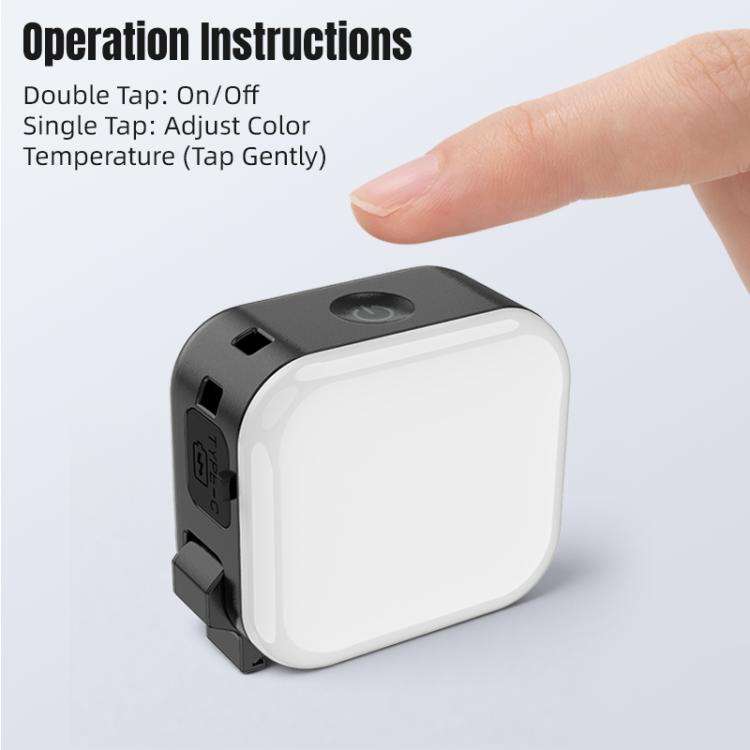 For DJI Osmo Pocket 3 STARTRC Cat Ears Magnetic Three Colors LED Fill Light with Fixed Clamp, For...