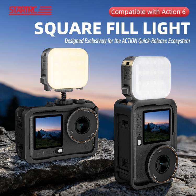 For DJI Osmo Pocket 3 STARTRC Cat Ears Magnetic Three Colors LED Fill Light with Fixed Clamp, For...