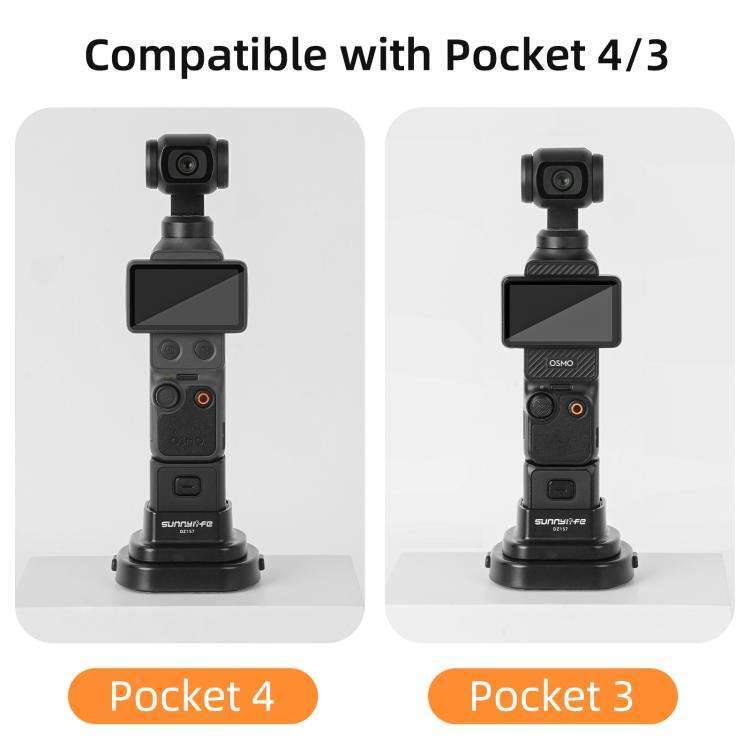 For DJI Osmo Pocket 4 / 3 Sunnylife Detachable Car & Desktop Base Stand Base Desktop Stabilizer S...