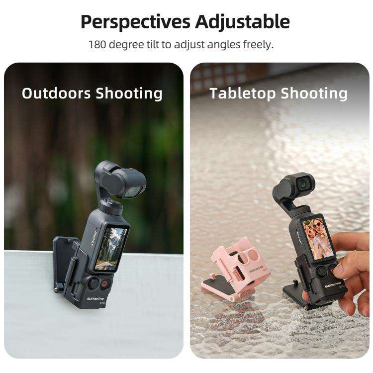 For DJI Osmo Pocket 4 / 3 Sunnylife Multifunctional Magnetic Mount Tabletop Base Bracket Angles A...