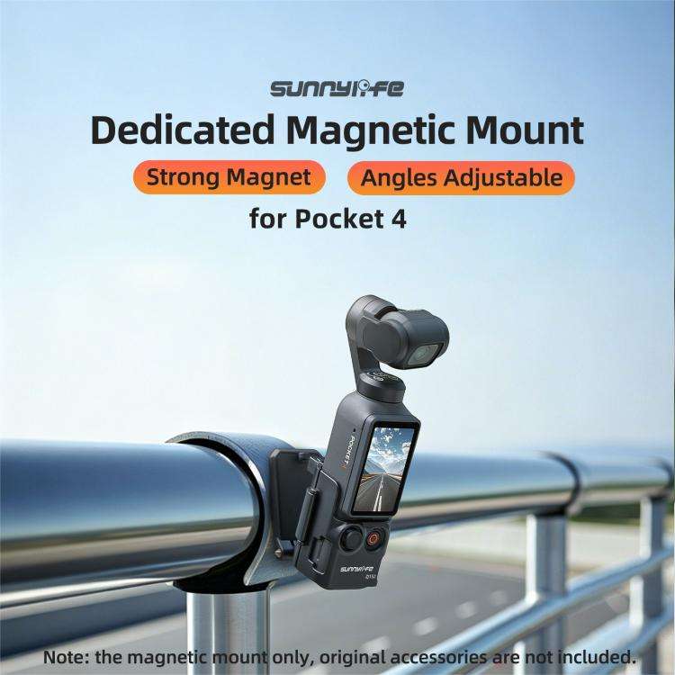 For DJI Osmo Pocket 4 / 3 Sunnylife Multifunctional Magnetic Mount Tabletop Base Bracket Angles A...