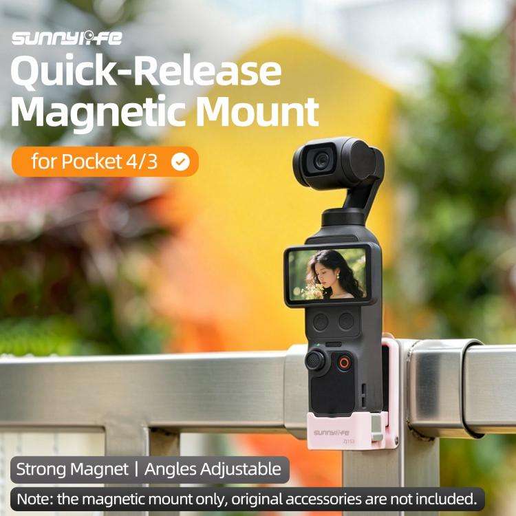 For DJI Osmo Pocket 4 / 3 Sunnylife Quick-Release Magnetic Mount Tabletop Base Plastic Bracket An...