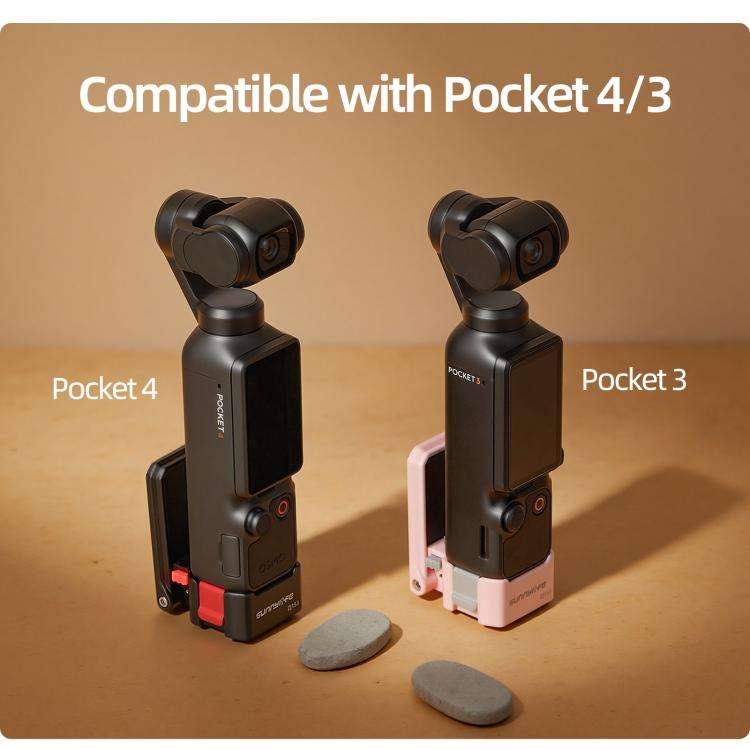 For DJI Osmo Pocket 4 / 3 Sunnylife Quick-Release Magnetic Mount Tabletop Base Plastic Bracket An...
