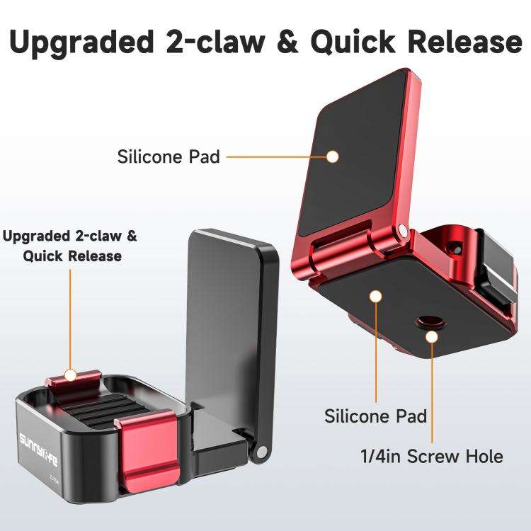 For DJI Osmo Pocket 4 / 3 Sunnylife Metal Quick-Release Magnetic Mount Tabletop Base Bracket Angl...