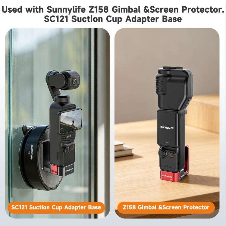For DJI Osmo Pocket 4 / 3 Sunnylife Metal Quick-Release Magnetic Mount Tabletop Base Bracket Angl...