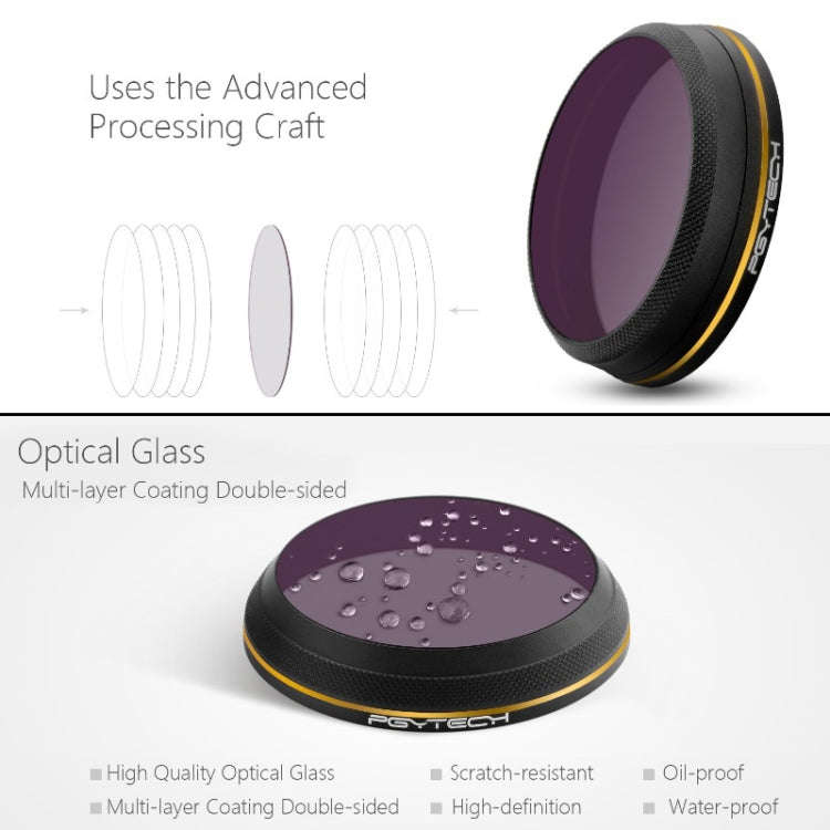 PGYTECH X4S-MRC CPL Gold-edge Lens Filter for DJI Inspire 2 / X4S Gimbal Camera Drone Accessories...
