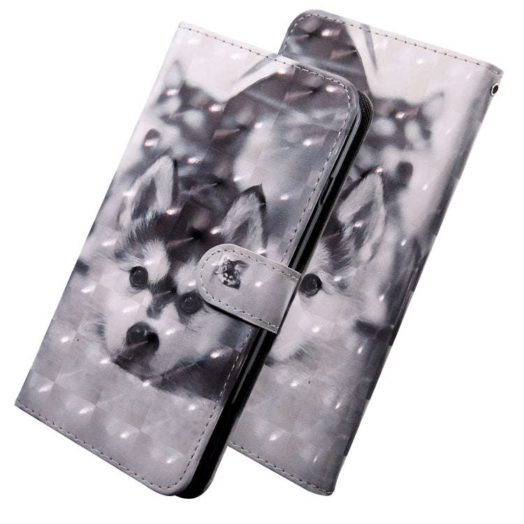 3D Painting Pattern Coloured Drawing Horizontal Flip TPU + PU Leather Case with Holder & Card Slo...