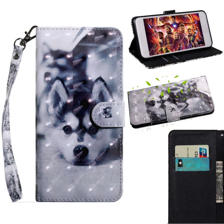3D Painting Pattern Coloured Drawing Horizontal Flip TPU + PU Leather Case with Holder & Card Slo...