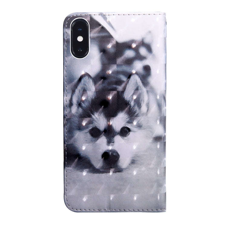3D Painting Pattern Coloured Drawing Horizontal Flip TPU + PU Leather Case with Holder & Card Slo...