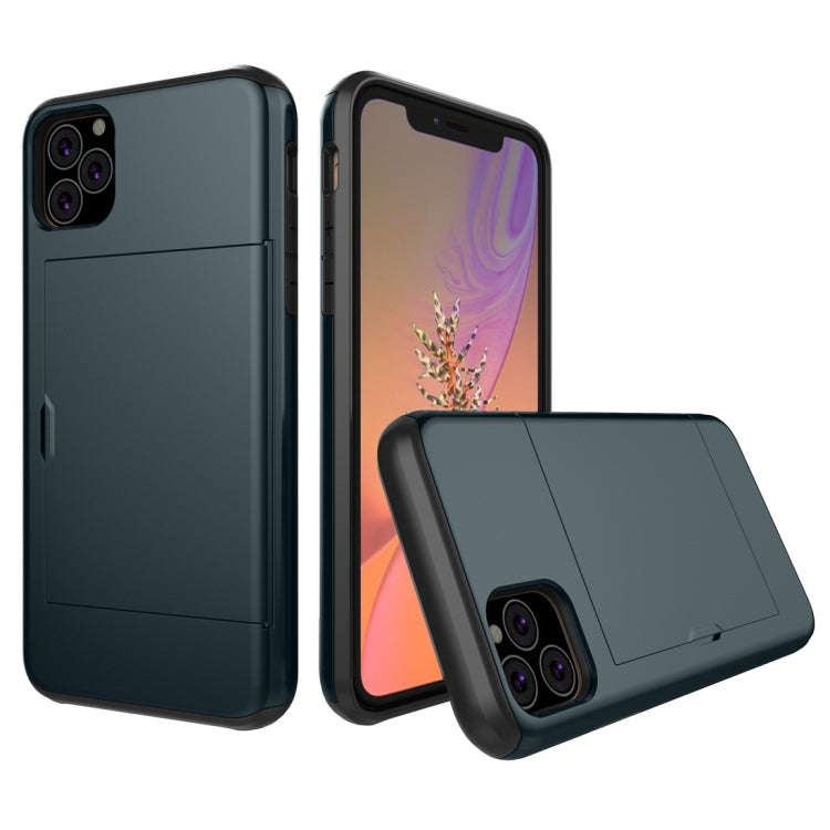 Shockproof Rugged Armor Protective Case with Card Slot, For iPhone 11 Pro