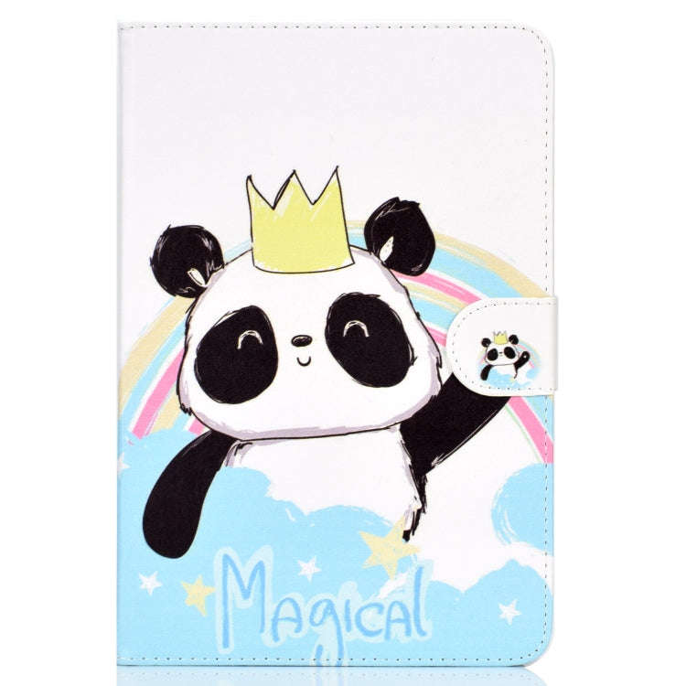Colored Pattern Drawing Horizontal Flip PU Leather Case with Three-folding Holder & Sleep / Wake-...