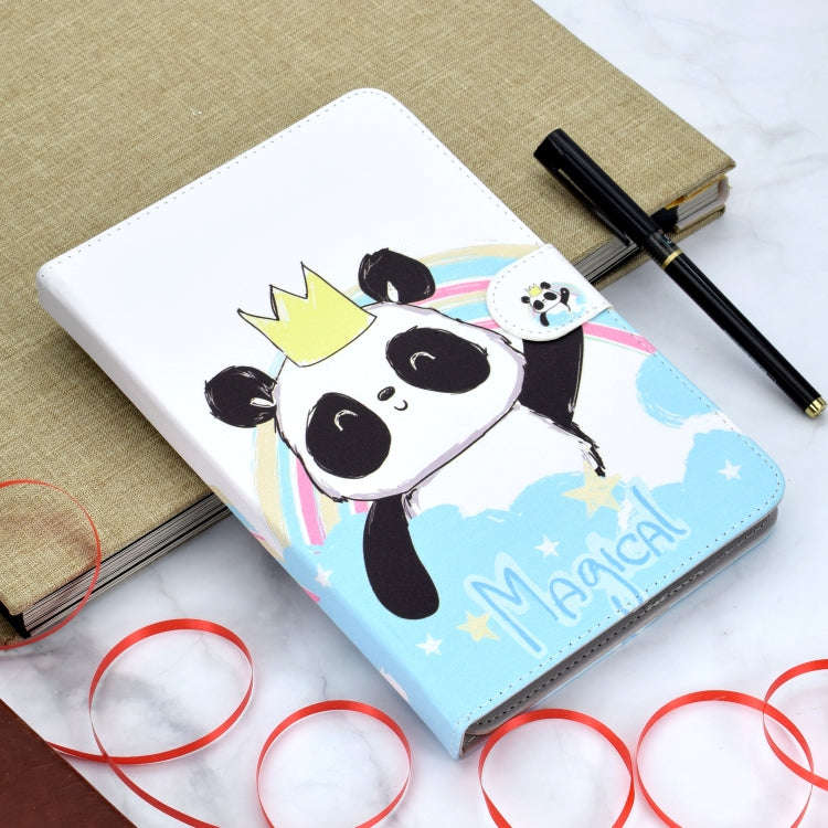 Colored Pattern Drawing Horizontal Flip PU Leather Case with Three-folding Holder & Sleep / Wake-...