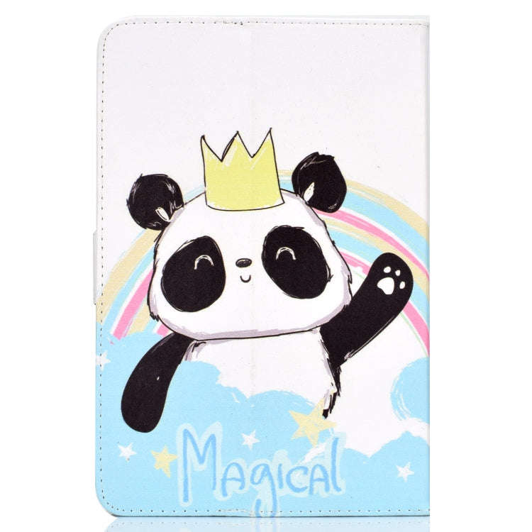 Colored Pattern Drawing Horizontal Flip PU Leather Case with Three-folding Holder & Sleep / Wake-...
