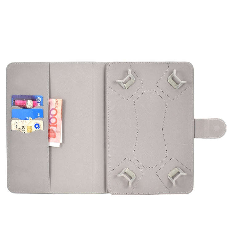Colored Pattern Drawing Horizontal Flip PU Leather Case with Three-folding Holder & Sleep / Wake-...