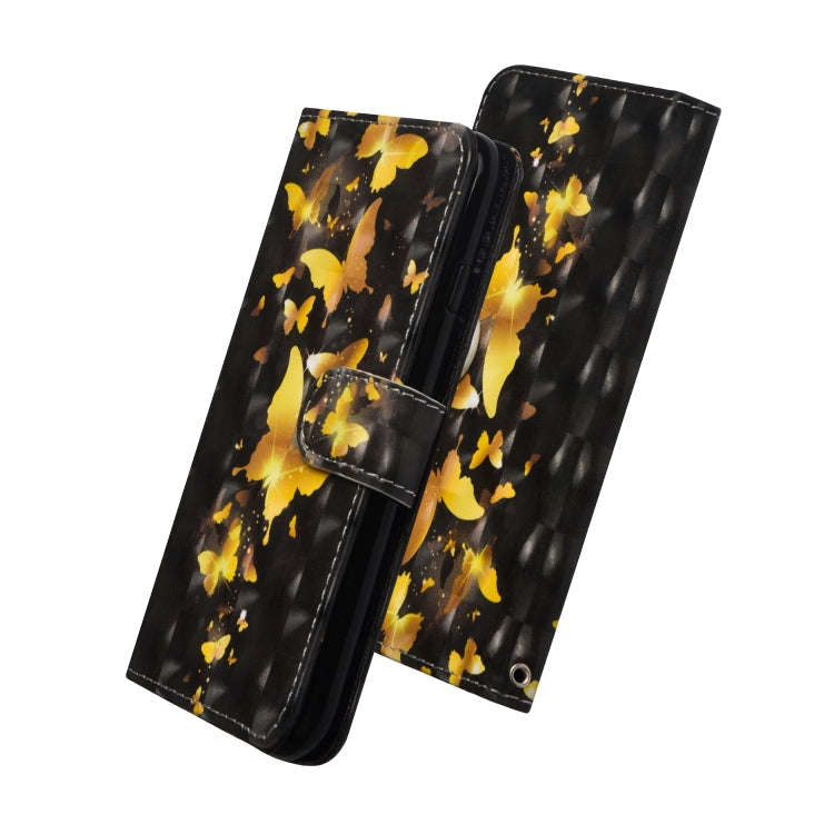3D Painting Pattern Horizontal Flip TPU + PU Leather Case with Holder & Card Slots & Wallet, For ...