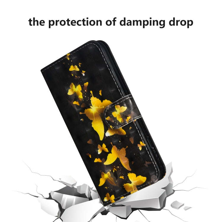3D Painting Pattern Horizontal Flip TPU + PU Leather Case with Holder & Card Slots & Wallet, For ...