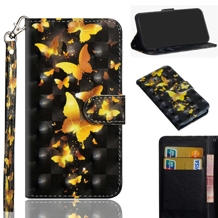 3D Painting Pattern Horizontal Flip TPU + PU Leather Case with Holder & Card Slots & Wallet, For ...