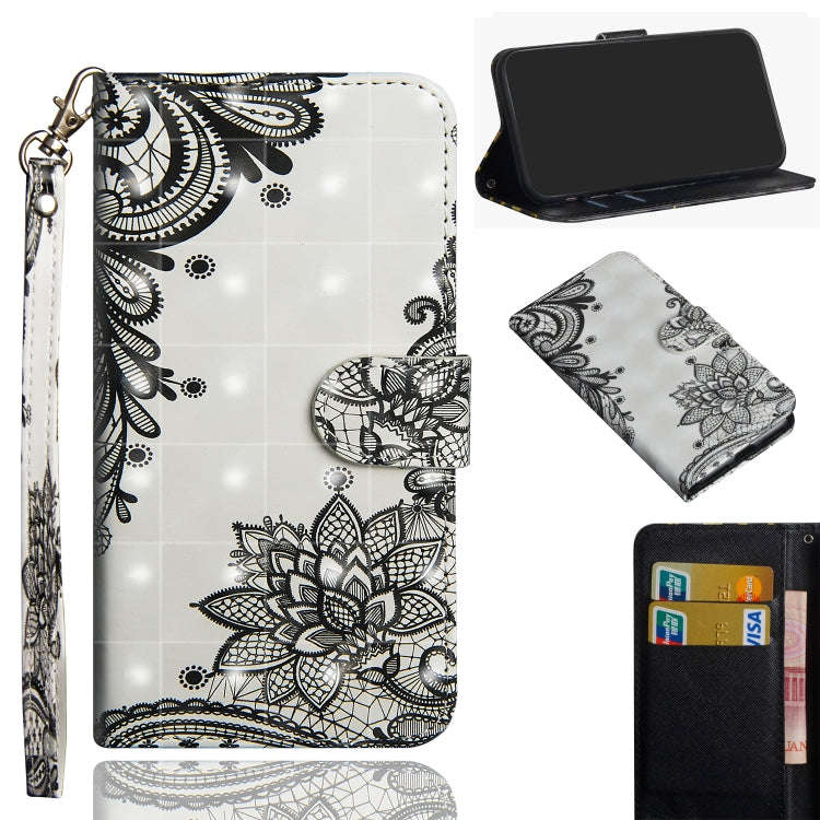 3D Painting Pattern Horizontal Flip TPU + PU Leather Case with Holder & Card Slots & Wallet, For ...