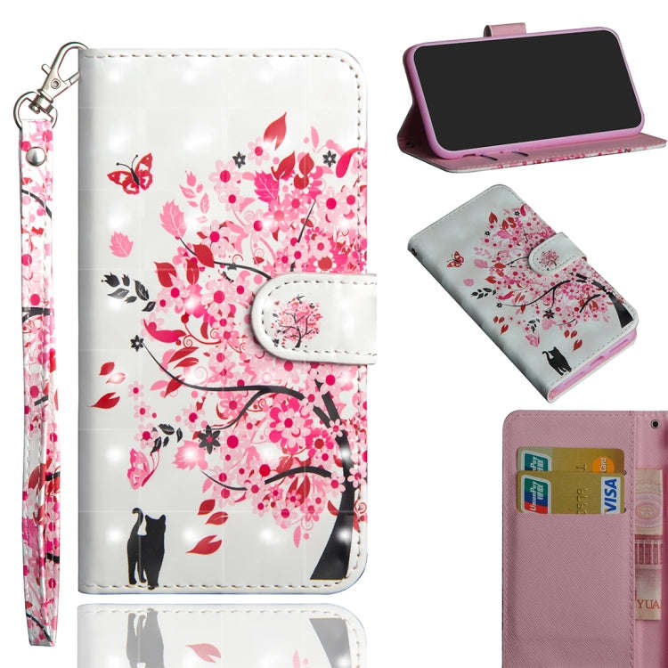 3D Painting Pattern Horizontal Flip TPU + PU Leather Case with Holder & Card Slots & Wallet, For ...