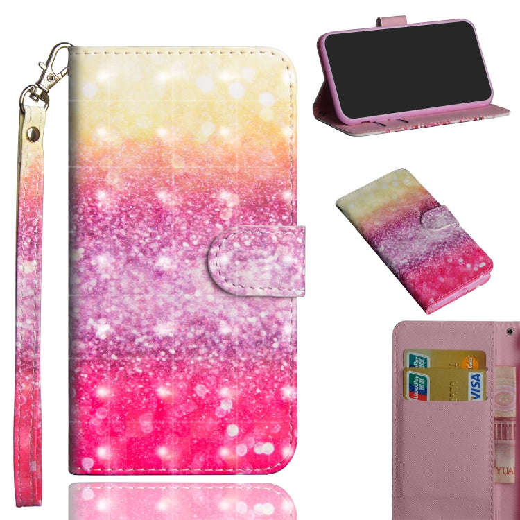 3D Painting Pattern Horizontal Flip TPU + PU Leather Case with Holder & Card Slots & Wallet, For ...