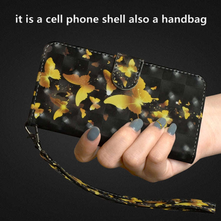 3D Painting Pattern Horizontal Flip TPU + PU Leather Case with Holder & Card Slots & Wallet, For ...