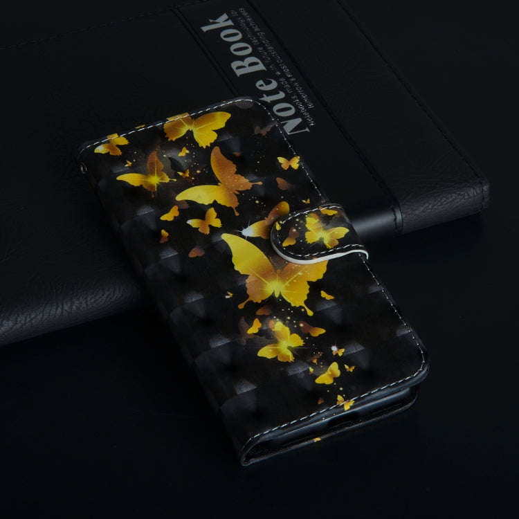 3D Painting Pattern Horizontal Flip TPU + PU Leather Case with Holder & Card Slots & Wallet, For ...