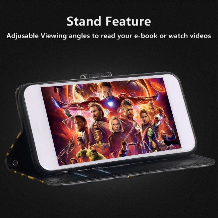 3D Painting Pattern Horizontal Flip TPU + PU Leather Case with Holder & Card Slots & Wallet, For ...
