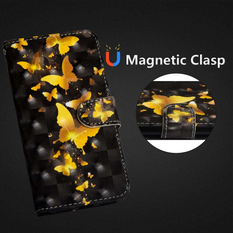 3D Painting Pattern Horizontal Flip TPU + PU Leather Case with Holder & Card Slots & Wallet, For ...