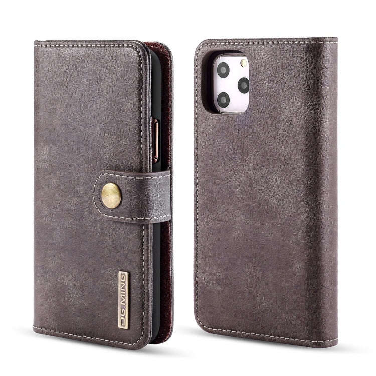 DG.MING Crazy Horse Texture Flip Detachable Magnetic Leather Case with Holder & Card Slots & Wall...