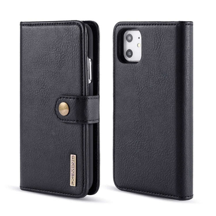DG.MING Crazy Horse Texture Flip Detachable Magnetic Leather Case with Holder & Card Slots & Wall...