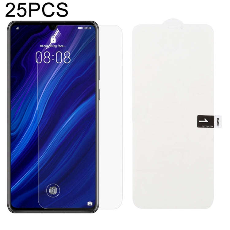 25 PCS Soft Hydrogel Film Full Cover Front Protector with Alcohol Cotton + Scratch Card for, For ...