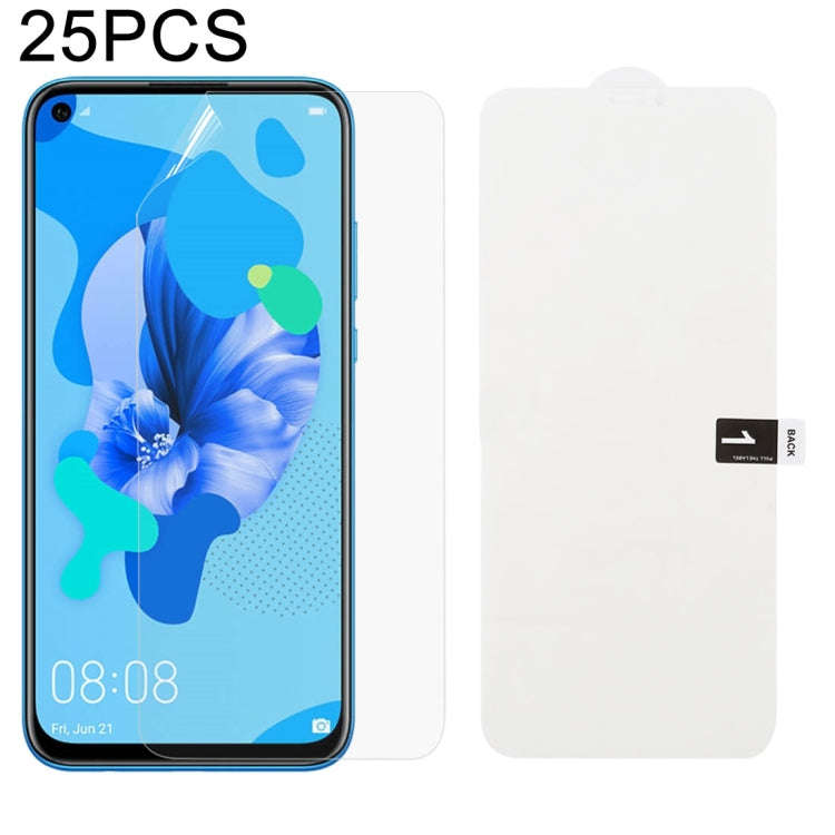 25 PCS Soft Hydrogel Film Full Cover Front Protector with Alcohol Cotton + Scratch Card for, For ...