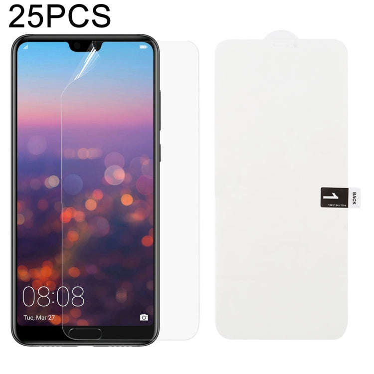 25 PCS Soft Hydrogel Film Full Cover Front Protector with Alcohol Cotton + Scratch Card for, For ...