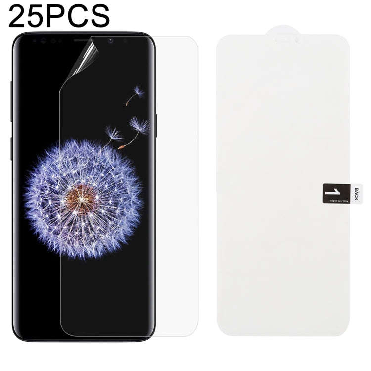 25 PCS Soft Hydrogel Film Full Cover Front Protector with Alcohol Cotton + Scratch Card for Galax...