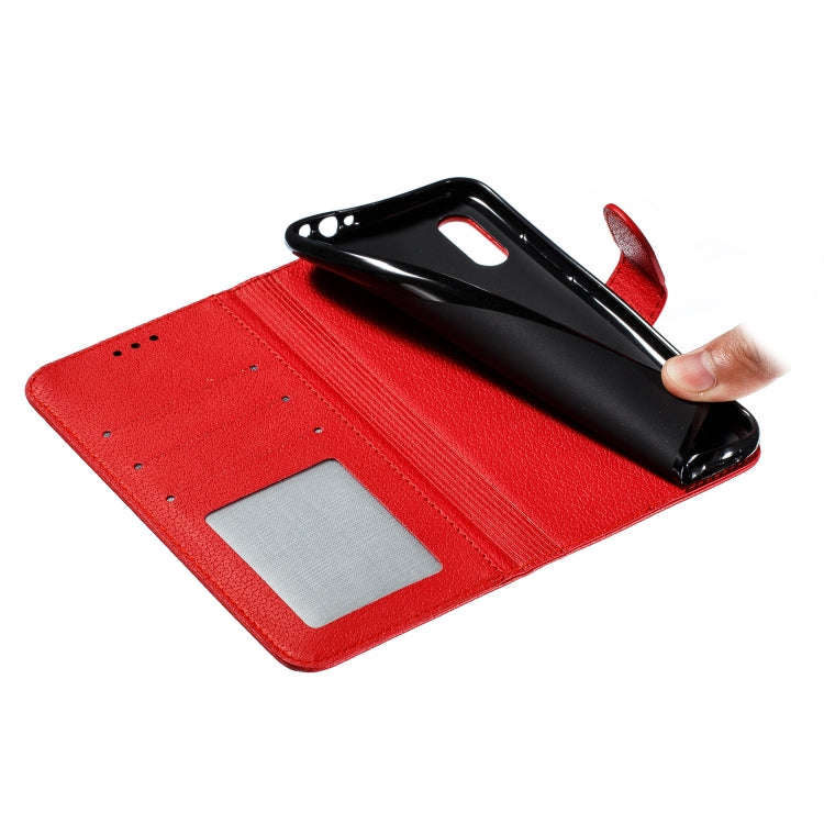Feather Pattern Litchi Texture Horizontal Flip Leather Case with Wallet & Holder & Card Slots, Fo...